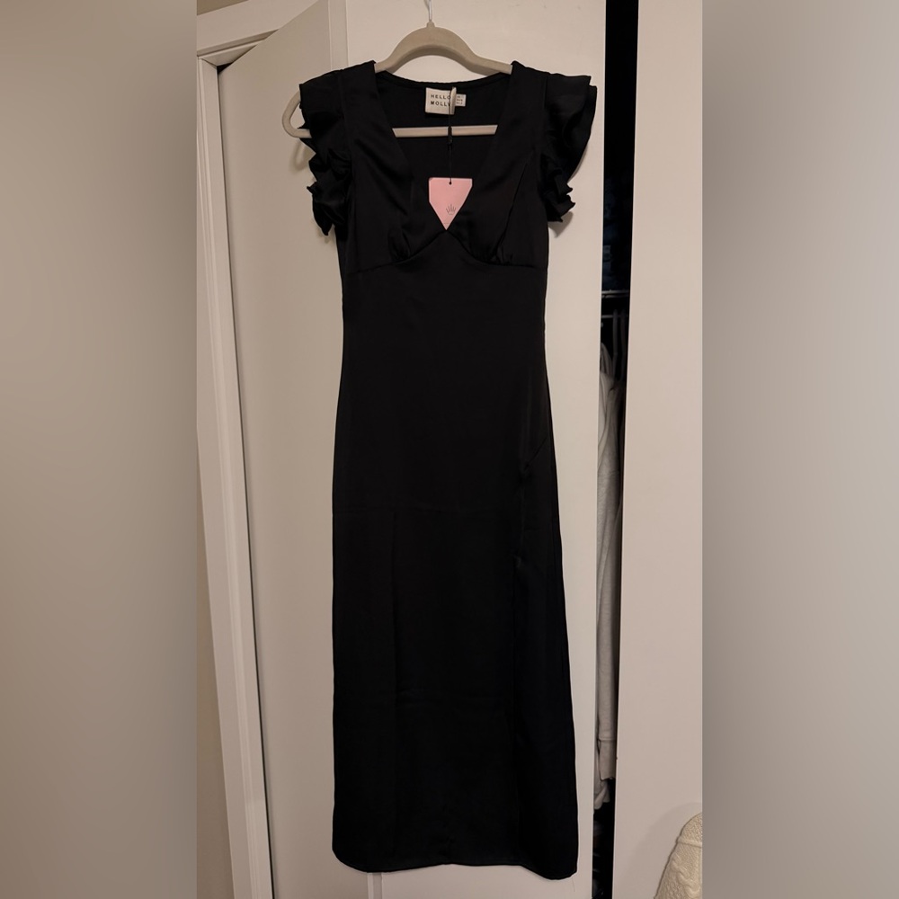 Hello Molly Black Midi Dress